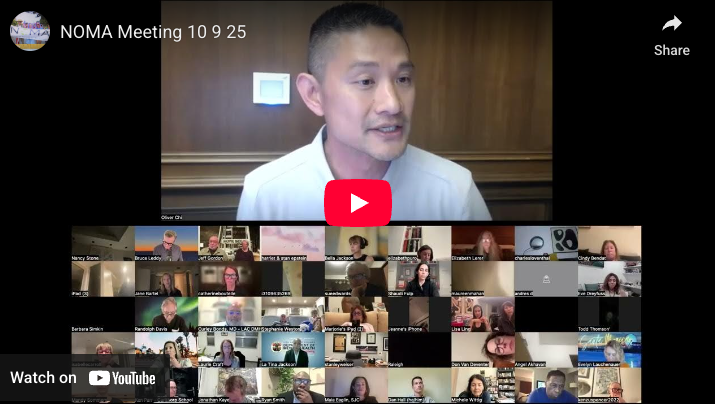 Video replay of Oct 9 NOMA meeting